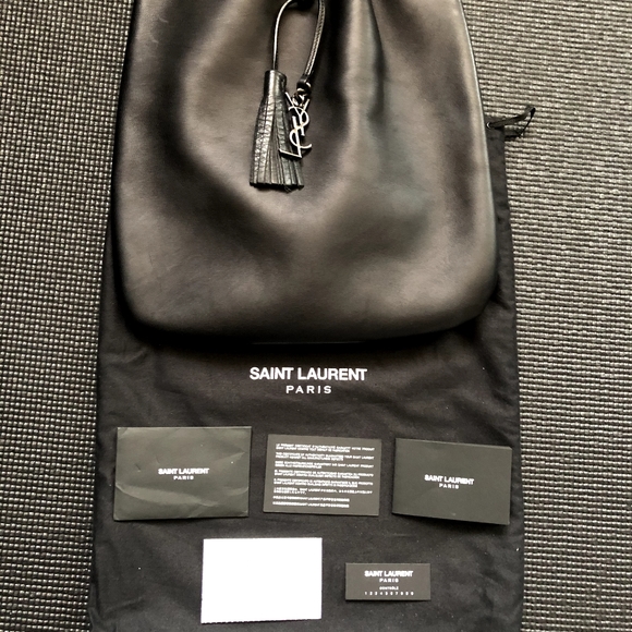 Saint Laurent Medium JEN Flat Bag in Black Leather - Picture 4 of 6